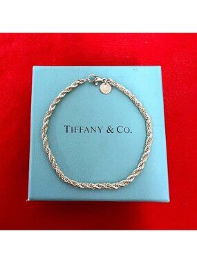 Tiffany & Co Twist Loop Bracelet 925 Sterling Silver Gold